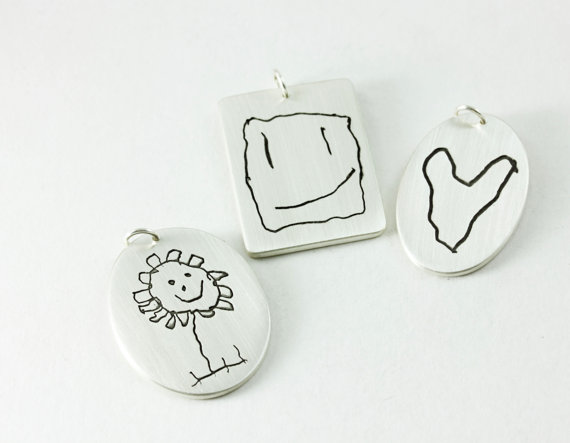 Custom jewelry from kids’ artwork: The Mother’s Day gift that makes everyone cry.