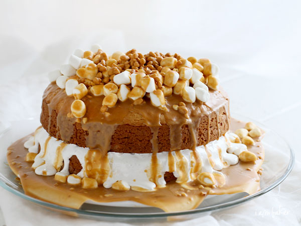 Easy Mother's Day Cake Recipes: Butterscotch Peanut Butter Cake Recipe from I Am Baker