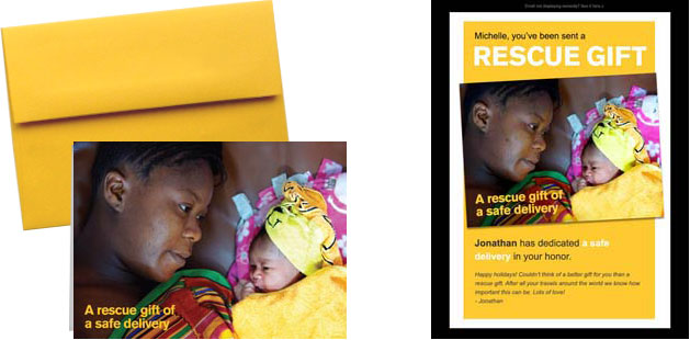 International Rescue Committee ecard for Mother's Day