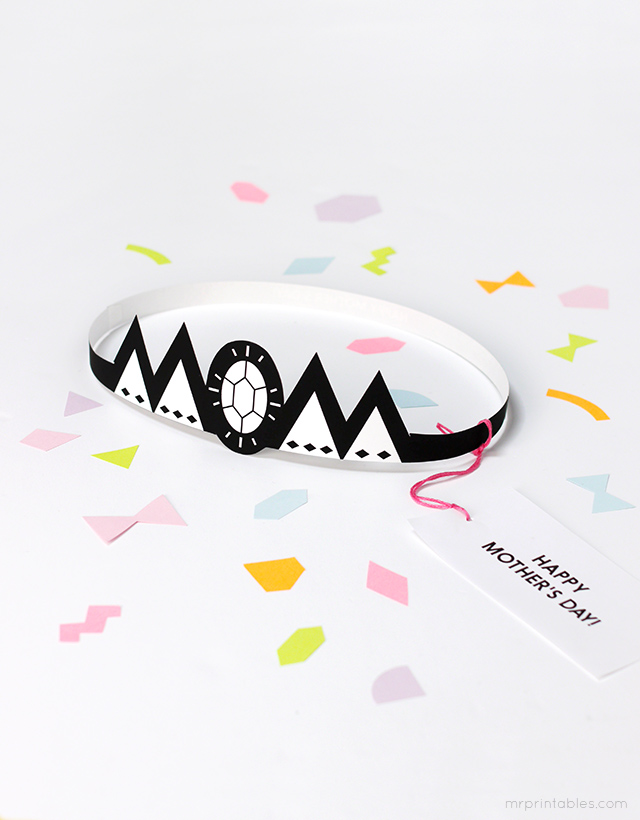 A free printable Mother’s Day crown that celebrates your queen for a day