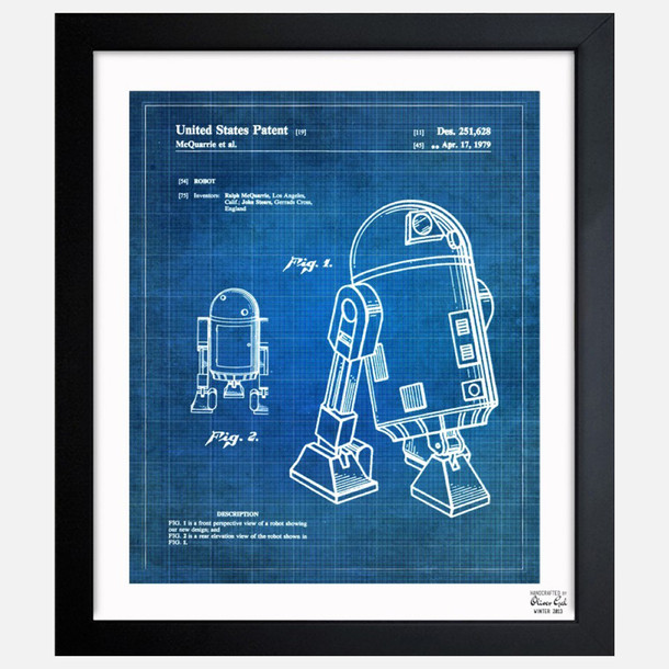 R2D2 Robot 1979 Patent poster by Oliver Gal