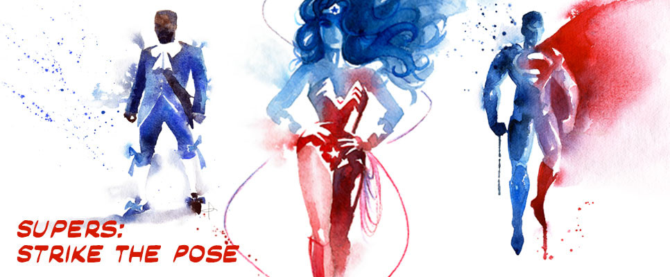 This watercolor artist made sophisticated superhero art. Our hero!