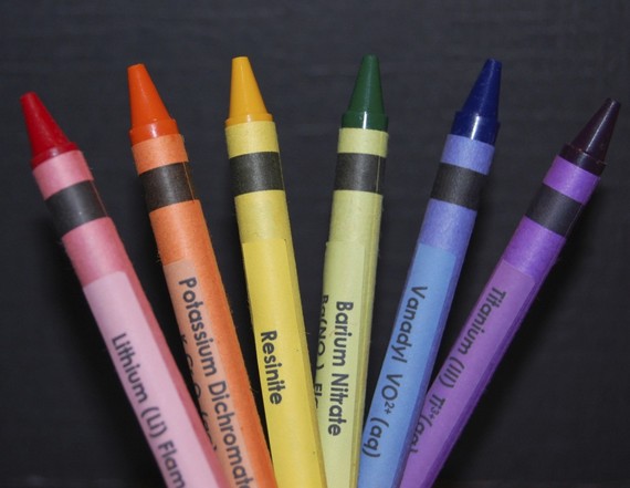 Art and science merge beautifully for kids with Chemistry Crayon Labels