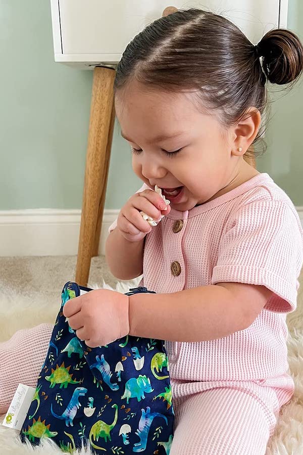 Itzy Ritzy reusable snack backs for kids and toddlers