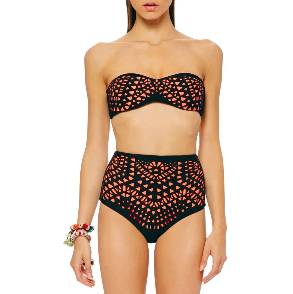 Mara Hoffman bandeau high-waisted bikini | Cool Mom Picks