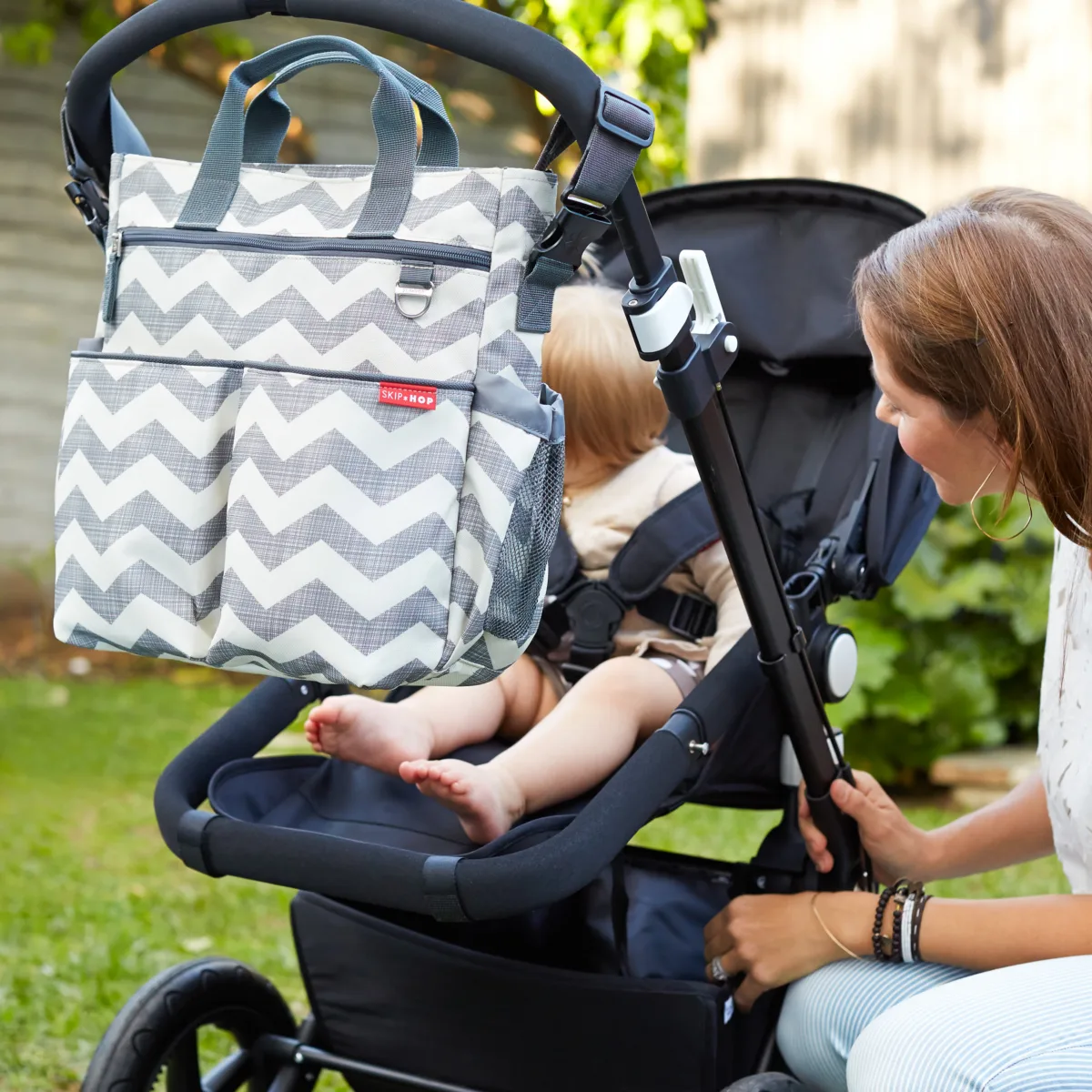 Skip Hop Duo Signature Diaper Bag in Chevron | Cool Mom Picks