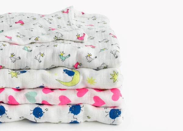 Aden + Anais plus J. Crew muslin blankets: A match made in baby layette heaven
