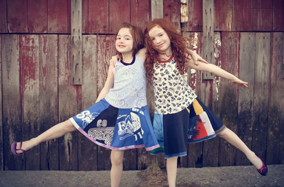 Courtney Courtney upcycled USA-made clothes for kids