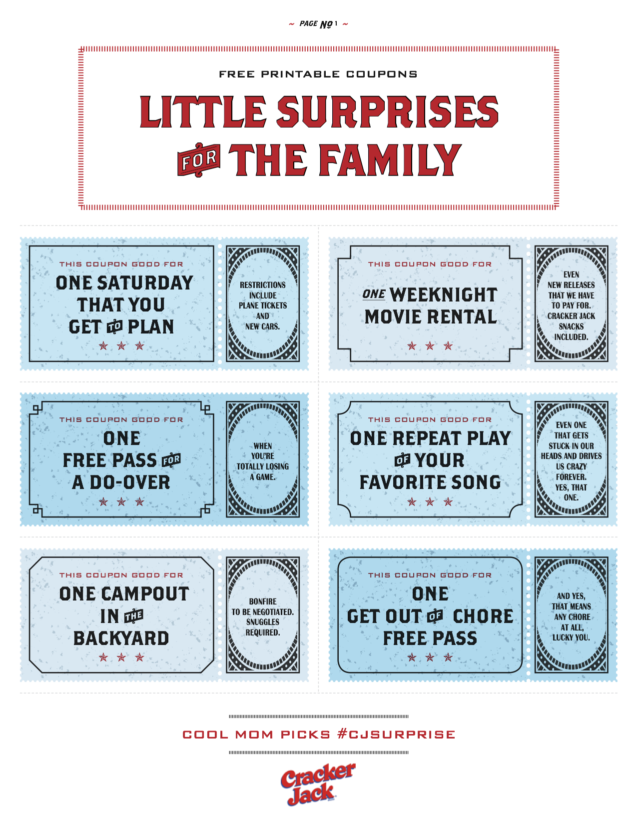 Free Printable Coupons That Make Awesome Family Gifts