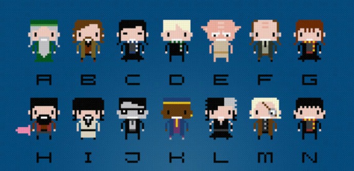 We Leia-Osha-Voldemort-Ewok these geeky cross stitch alphabets