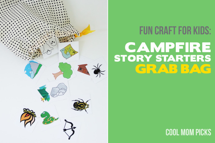Fun summer craft for kids:  Story starters grab bag, with free printable artwork