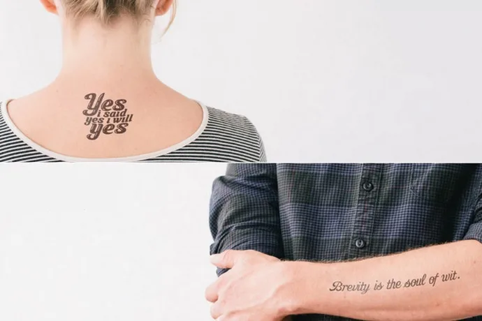 Litographs literary quote temporary tattoos | coolmompicks.com