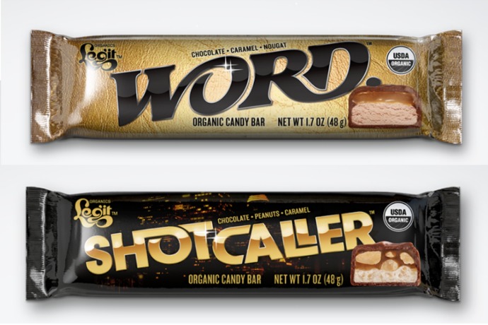 Legit Organics candy bars: Word and Shotcaller