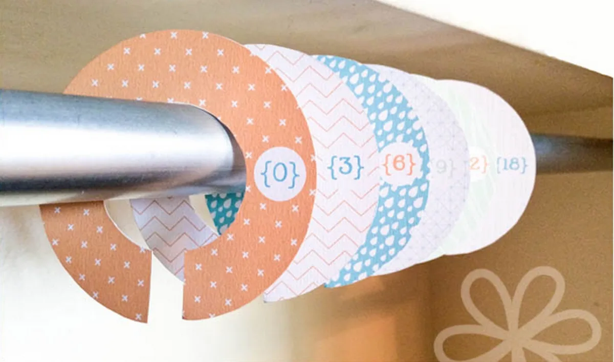 Free printable closet dividers for babies and kids