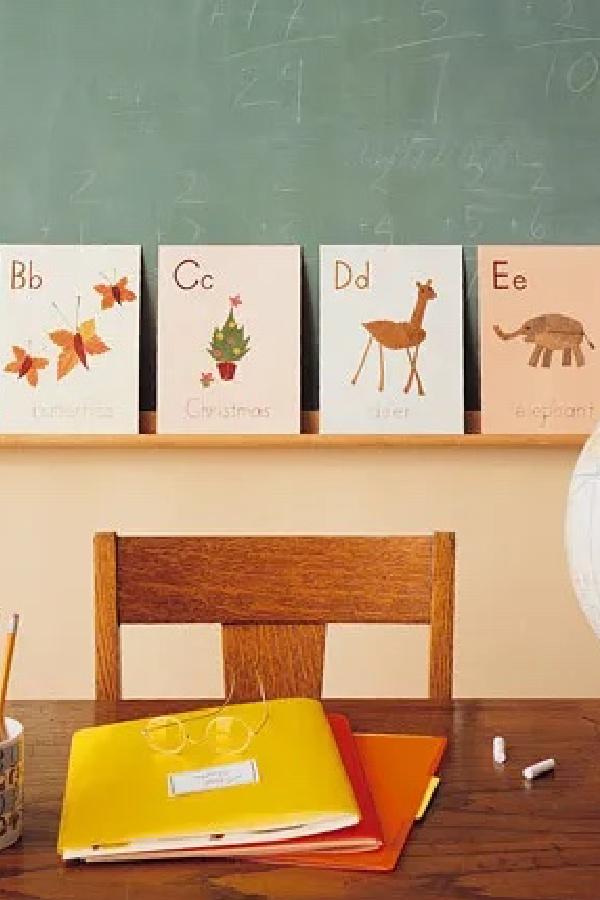 Leaf Alphabet DIY craft for kids via Martha Stewart