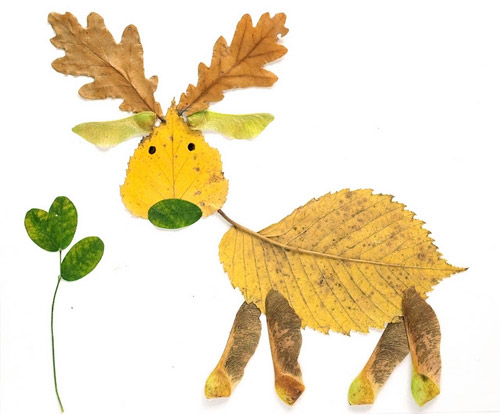DIY leaf craft deer from Look What I Did With a Leaf