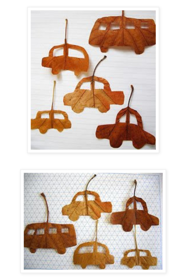 DIY leaf car craft for kids from the Art Room Plant