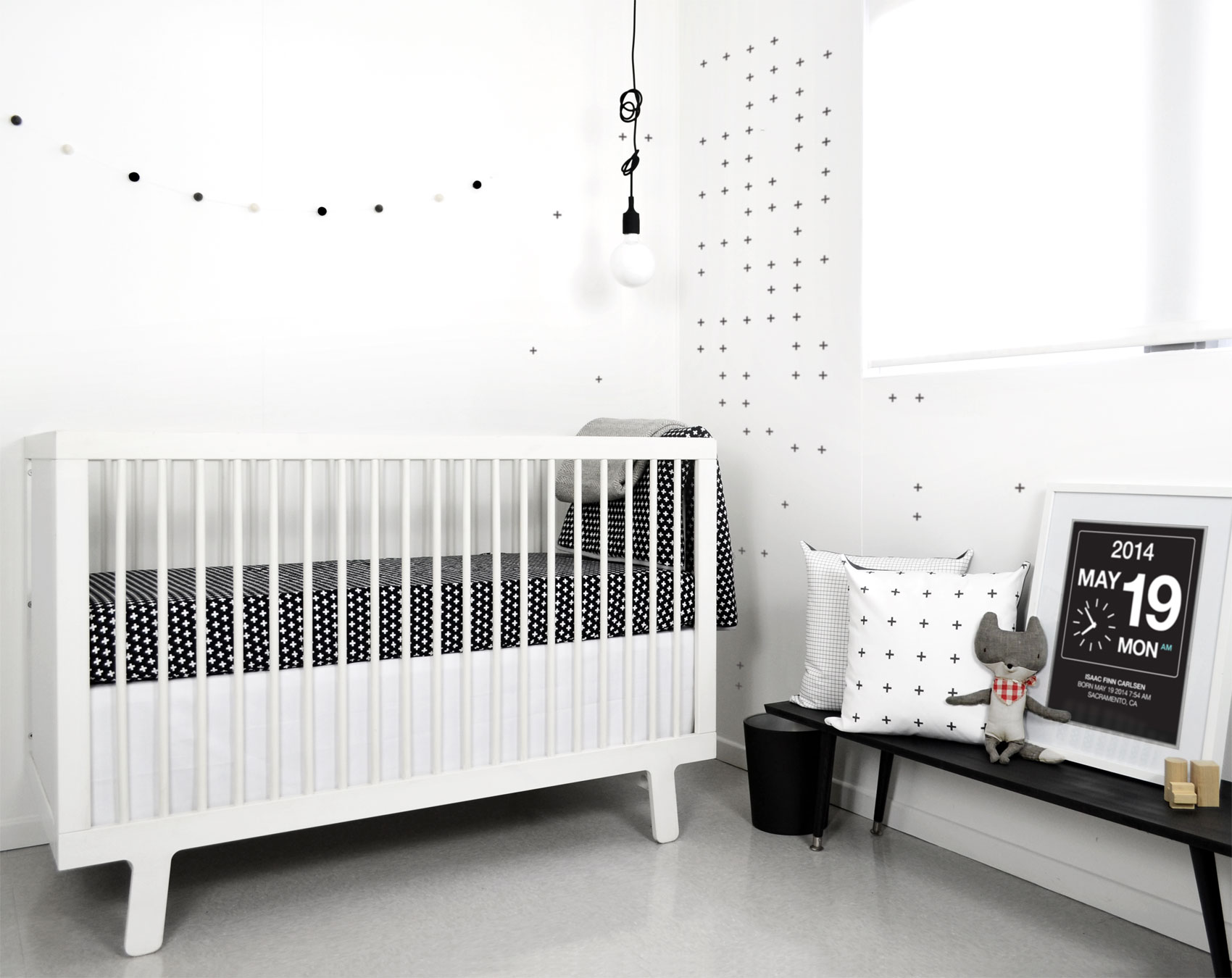 black white nursery ideas