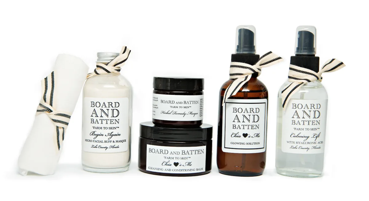 Natural skin care products: Board and Batten Farm to Skin