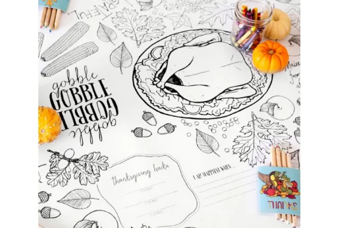 Thanksgiving Printable for tabletop by Caravan Shop | Cool Mom Picks