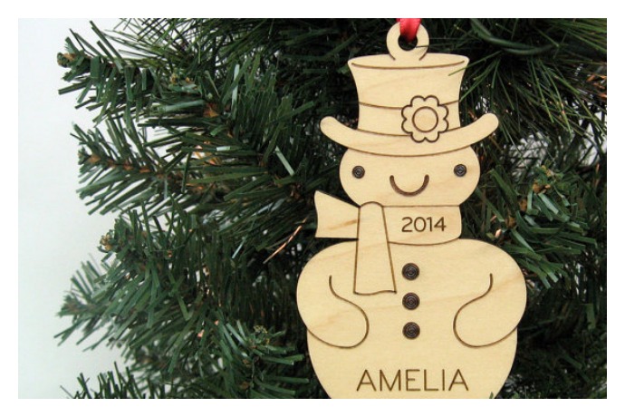 Adorable personalized wooden ornaments for kids who wants to see their own names on the tree. That’s, all of them.