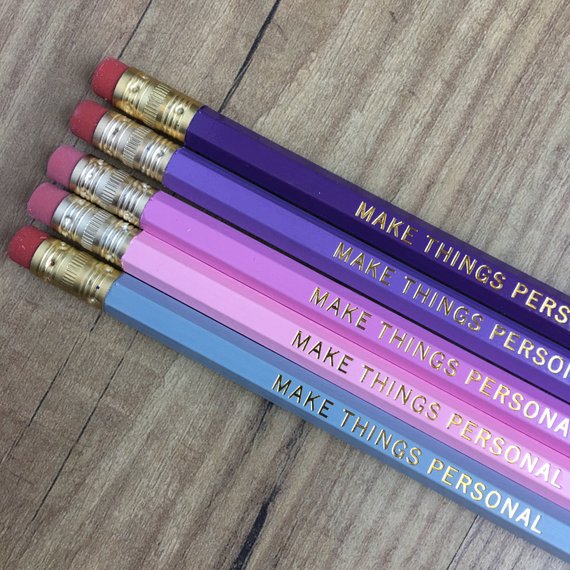 The best teacher gifts according to teachers: Affordable personalized pencils from GoHobo on Etsy