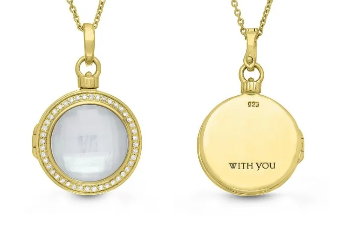 With You makes gorgeous keepsake lockets with a special inscription on each one