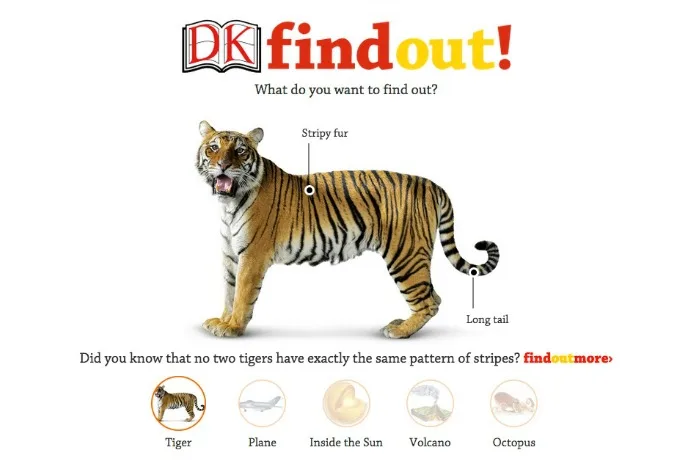 DK Find Out online encyclopedia for kids