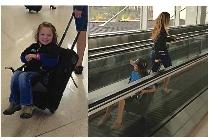 Turn your wheelie bag into a ride-on suitcase for toddlers with the Lugabug