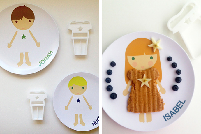 Clever personalized plates that let kids play with their food the fashionable way.