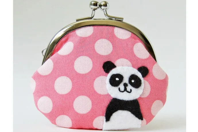Oktak Pink Panda Coin Purse | Cool Mom Picks Indie Shop