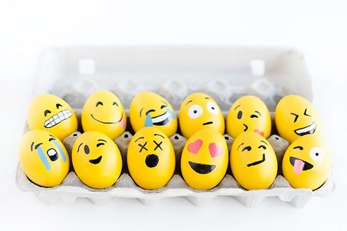 Emoji easter eggs craft | instructions at Studio DIY