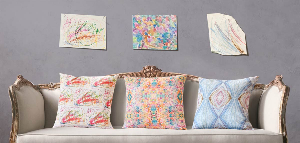 Custom art pillows: The Mother’s Day gift that lets your kids paint on the couch. Kind of.