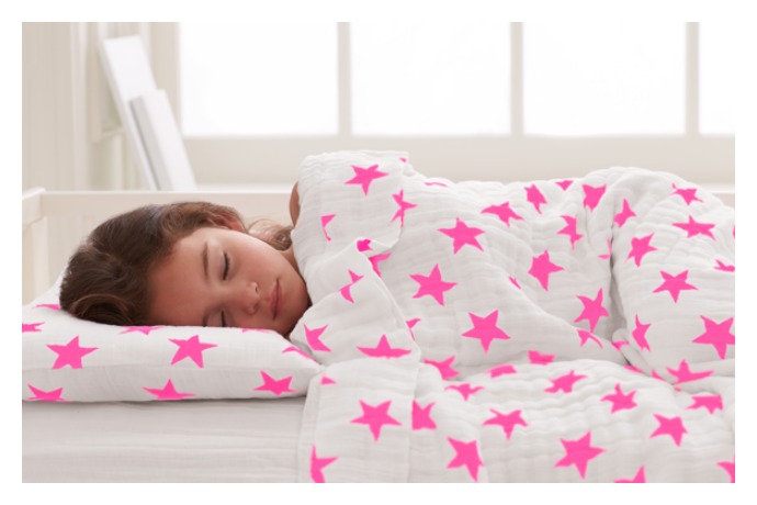 Could the new toddler bedding from Aden + Anais keep your kid in bed longer? Hey, we’ll try anything.
