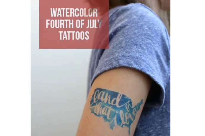 DIY Fourth of July temporary tattoos by Persia Lou