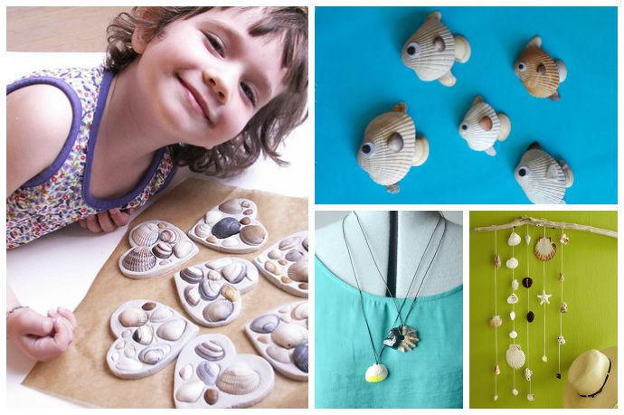 9 fun, easy crafts using shells to remind the kids of your summer vacation