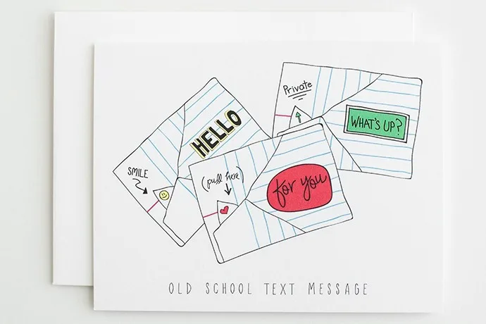 Old school text note cards by laLa Grace on BRIKA