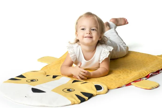 Oribel Peripop playmats transition from blanket to play mat to floor cushion, so it grows with your child