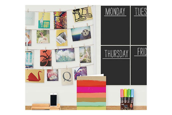 The chalkboard calendar that stays as flexible as you are. Or probably should be, if you have kids.