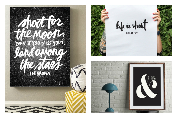 9 beautifully designed inspirational quote art prints for when you need a pep talk. From yourself.