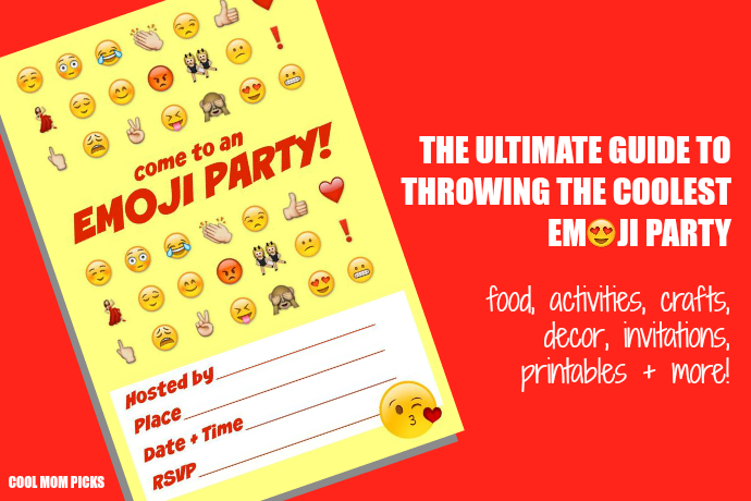 How to throw an Emoji party: The ultimate roundup of seriously awesome snacks, invitations, activities + other ideas.