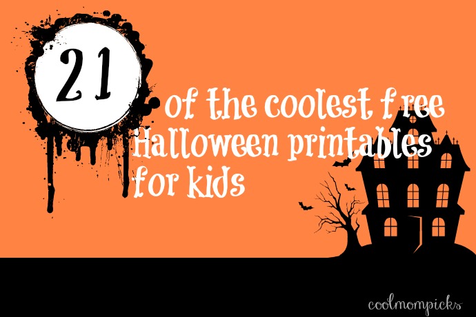 21 of the coolest free Halloween printables for kids. Because we’re all for fun that costs zero dollars.
