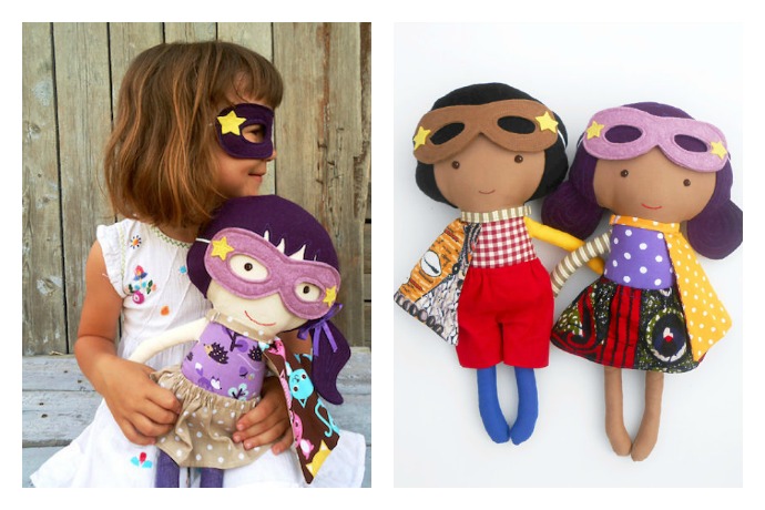 Wonderful handmade superhero dolls for kids with loads of personality. And you can customize them too! | from La Loba Studio