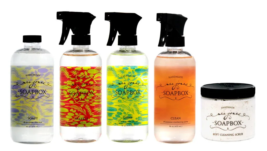 Mrs Jones Soapbox: Terrific line of eco-friendly, all natural cleaning products of all kinds. And gorgeous packaging too