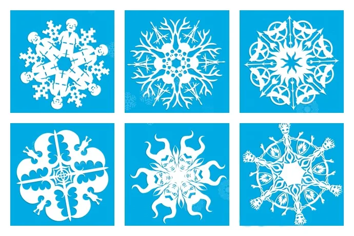 Cool snowflake patterns to make with your kids over the winter break, like these from Delphic Digital