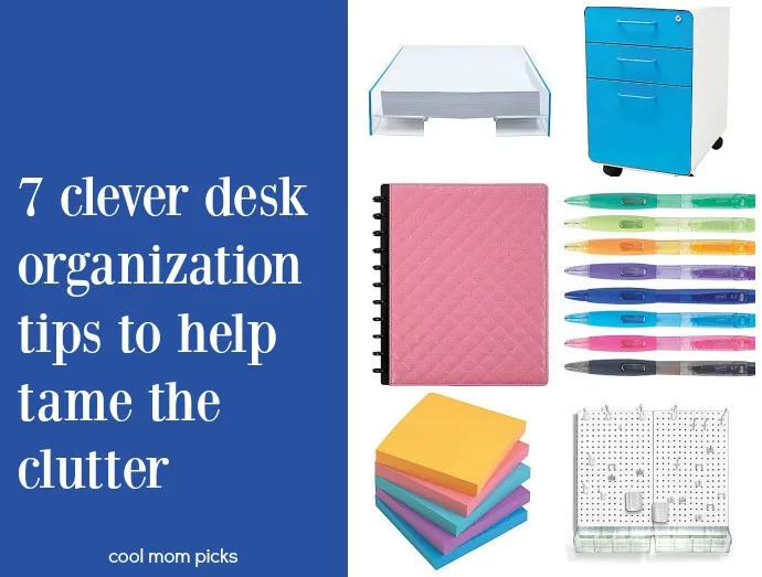 Clever desk organization tips to help tape the clutter...for good! | Cool Mom PIcks