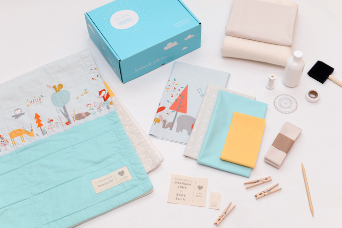 Modern DIY baby blanket kits for moms who love to get crafty