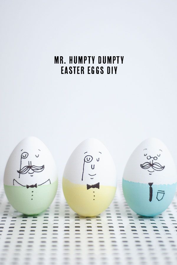 DIY Sharpie Mr. Humpty Dumpty decorated Easter eggs from Confetti Sunshine 