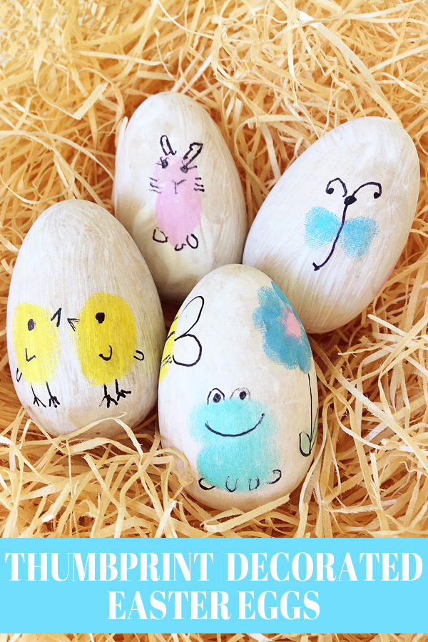 Thumbprint animal Easter eggs using paint and Sharpies | Childhood 101