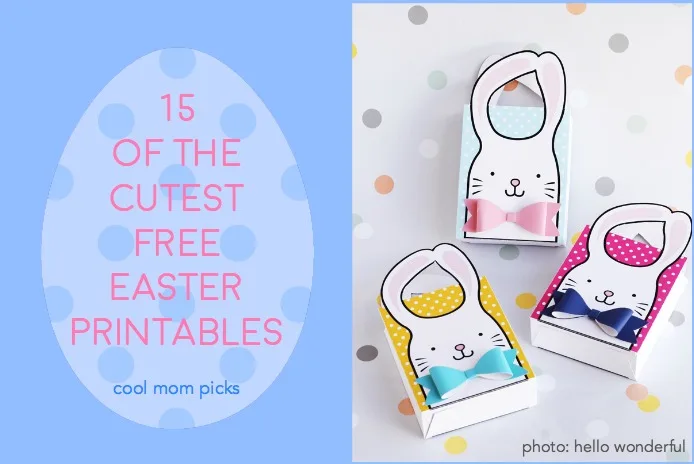 15 cute, free Easter printables from coloring pages to treat boxes and more | CoolMomPicks.com